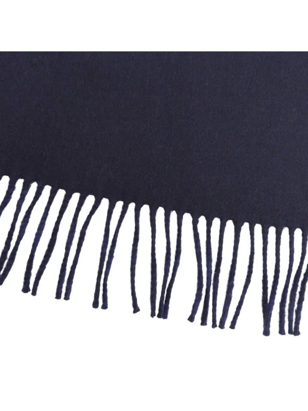 Hermes Rectoverso Cashmere Marine Ocean Bicolor Logo Embroidery Scarf with
